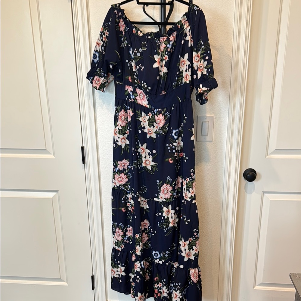 Floral Navy Maxi Dress